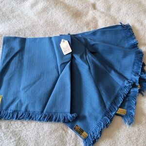 Blue Fringed Napkins (4)